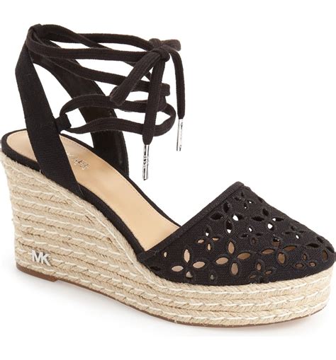 michael kors lace up espadrille wedges